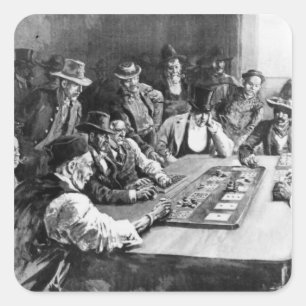 Pegatina Cuadrada Un juego de Faro en El Paso