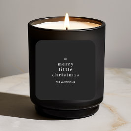 Pegatina Cuadrada "Un lindo Navidad negro y blanco