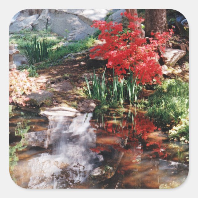 Pegatina Cuadrada Un lugar sanador (Anverso)