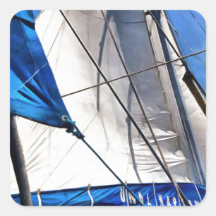 Pegatina Cuadrada Un Marinero Es Un Artista Y Su Medio El Viento