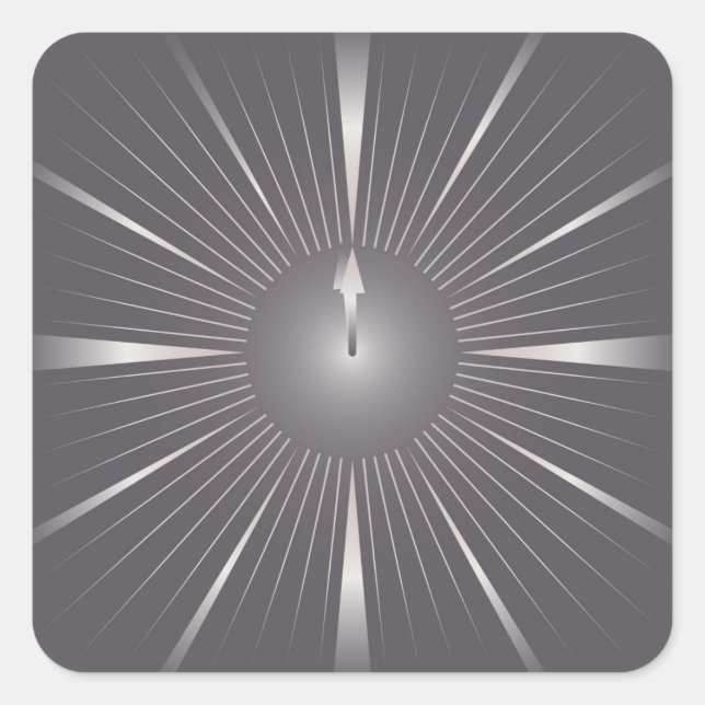 Pegatina Cuadrada un minuto (Anverso)