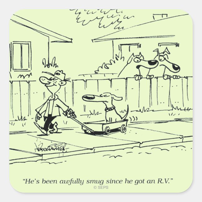 Pegatina Cuadrada Un nuevo viaje (Anverso)