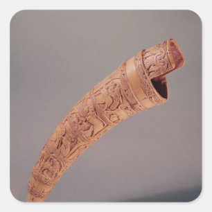 Pegatina Cuadrada Un olifante, del tesoro de San Sernín