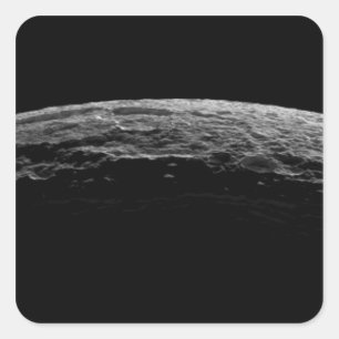 Pegatina Cuadrada Un paisaje irreal de la luna de Saturno