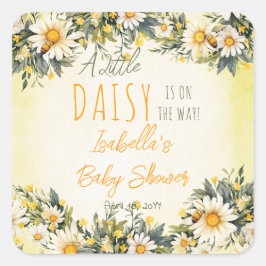 Pegatina Cuadrada Un Pequeño Daisy Está En El Camino De La Baby Show