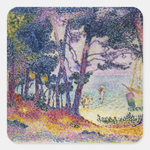 Pegatina Cuadrada Un pino Grove, 1906