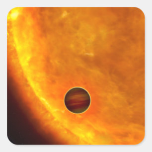 Pegatina Cuadrada Un planeta Júpiter-clasificado