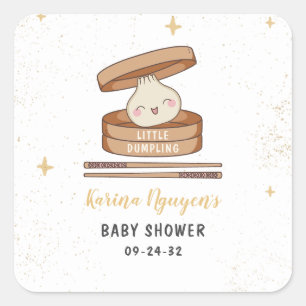 Pegatina Cuadrada Un poco de Baby Shower inestable