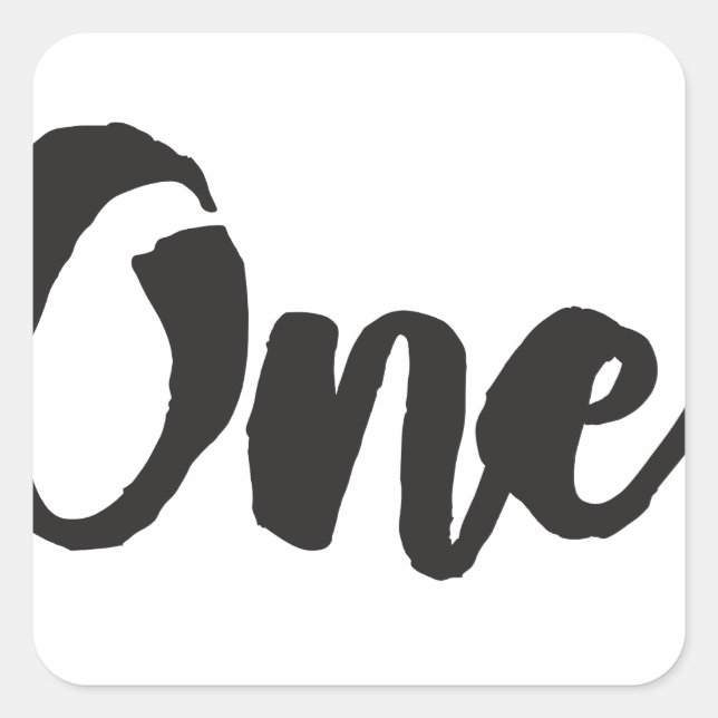 Pegatina Cuadrada Un primer cumpleaños arte primer cumpleaños Mi pri (Anverso)