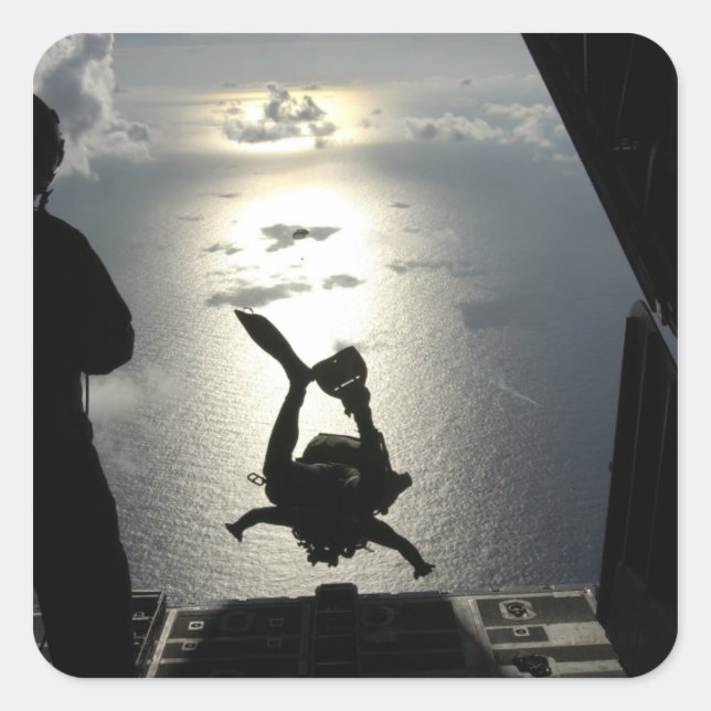 Pegatina Cuadrada Un procurador de la Fuerza Aérea (Anverso)