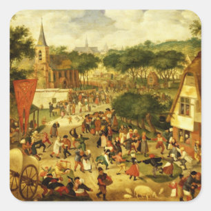 Pegatina Cuadrada Un pueblo justo