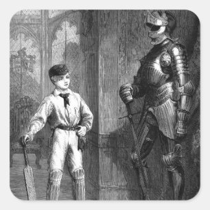 Pegatina Cuadrada Un qué wicketkeeper alegre él haría