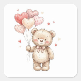 Pegatina Cuadrada Un ramo de amor