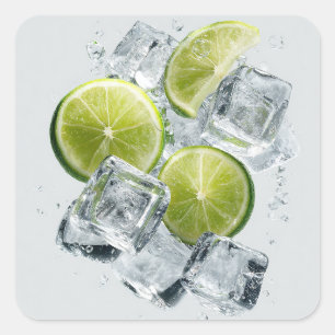 Pegatina Cuadrada Un refrescante día de mediados de verano 001