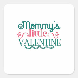 Pegatina Cuadrada Un regalo de pareja, el pequeño San Valentín de ma