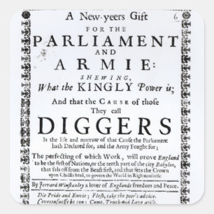 Pegatina Cuadrada Un regalo del Año Nuevo