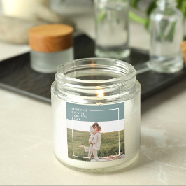 Pegatina Cuadrada Un regalo encantador para la familia verde fotográ