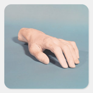 Pegatina Cuadrada Un reparto de la mano de Frederic Chopin