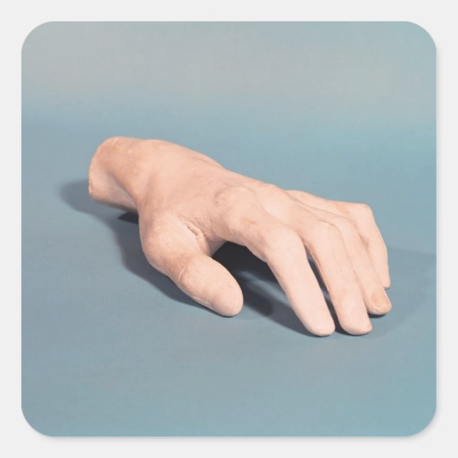 Pegatina Cuadrada Un reparto de la mano de Frederic Chopin (Anverso)