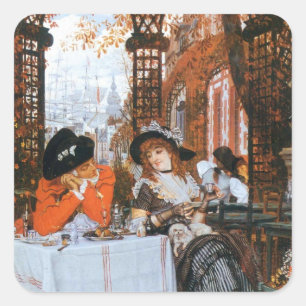 Pegatina Cuadrada Un romance de luncheon