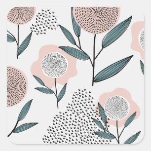 Pegatina Cuadrada Un rosa