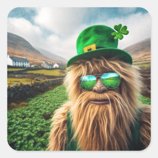 Pegatina Cuadrada Un Sasquatch irlandés
