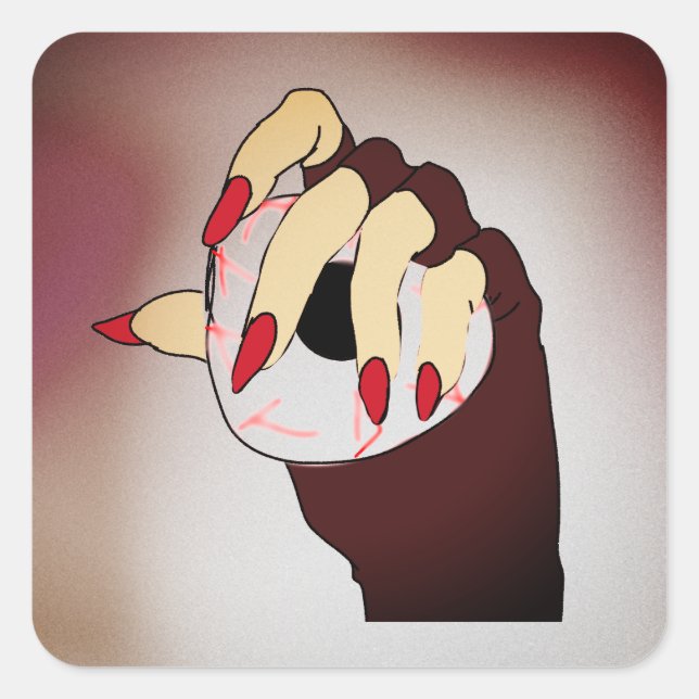 Pegatina Cuadrada Un toque de visión trippy (Anverso)