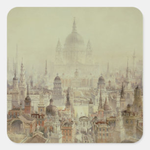 Pegatina Cuadrada Un tributo a Sir Christopher Wren