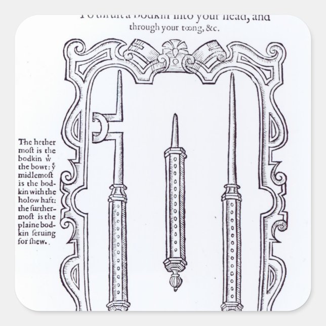Pegatina Cuadrada Un truco mágico (Anverso)