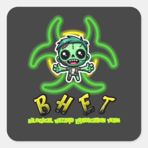 Pegatina Cuadrada Un zombi divertido