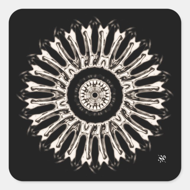 Pegatina Cuadrada Una bonita cosa redonda v2 (Anverso)