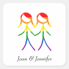 Pegatina Cuadrada Una cálida bienvenida