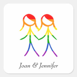 Pegatina Cuadrada Una cálida bienvenida