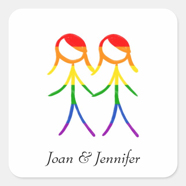 Pegatina Cuadrada Una cálida bienvenida (Anverso)