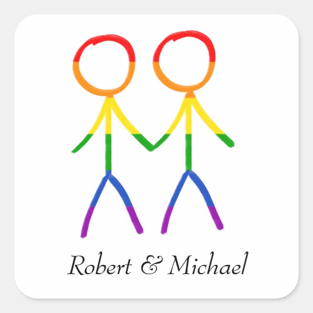 Pegatina Cuadrada Una cálida bienvenida (Anverso)