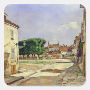 Pegatina Cuadrada Una calle en Avallon