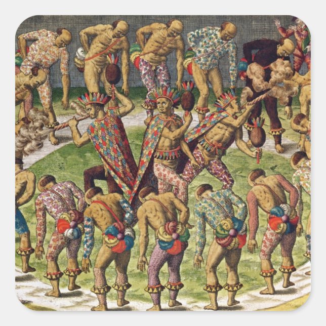 Pegatina Cuadrada Una celebración bárbara (Anverso)