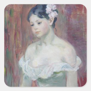 Pegatina Cuadrada Una chica joven, 1893