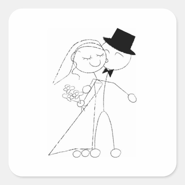 Pegatina Cuadrada Una danza y un beso (Anverso)