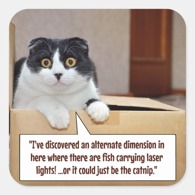 Pegatina Cuadrada Una dimensión alternativa (Anverso)