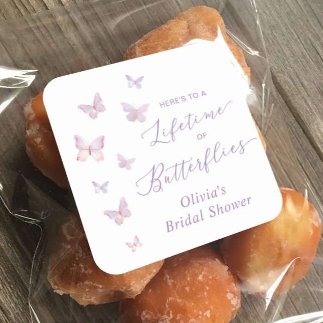 Pegatina Cuadrada Una ducha de novias de Butterflies (Subido por el creador)