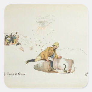 Pegatina Cuadrada Una elección de los males de la liga de