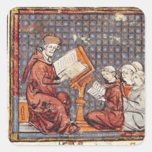 Pegatina Cuadrada Una enseñanza del filósofo en París