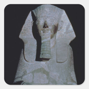Pegatina Cuadrada Una esfinge de la reina Hatshepsut