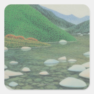 Pegatina Cuadrada Una esquina silenciosa en Moutains