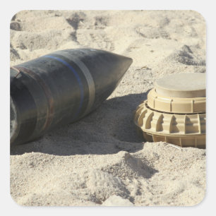 Pegatina Cuadrada Una exhibición estática de una cáscara converti