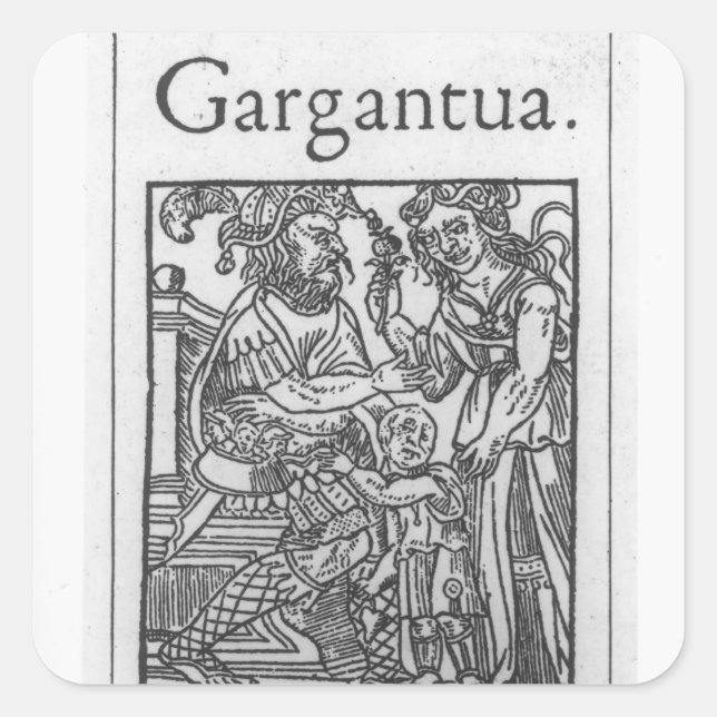 Pegatina Cuadrada Una familia de gigantes (Anverso)