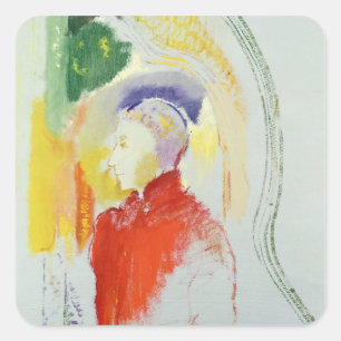 Pegatina Cuadrada Una figura (p/c en papel)