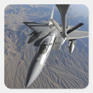 Pegatina Cuadrada Una fuerza aérea de los E.E.U.U.F-15 Eagle