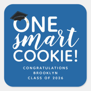 Pegatina Cuadrada Una graduación de cookie inteligente